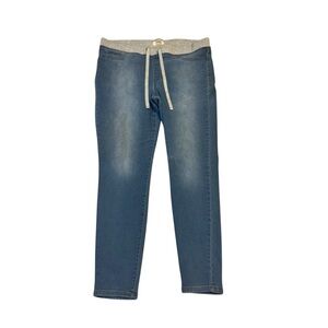 LEI Women's Skinny Jeans Junior Size XL Elastic Waist with Draw String Stretchy